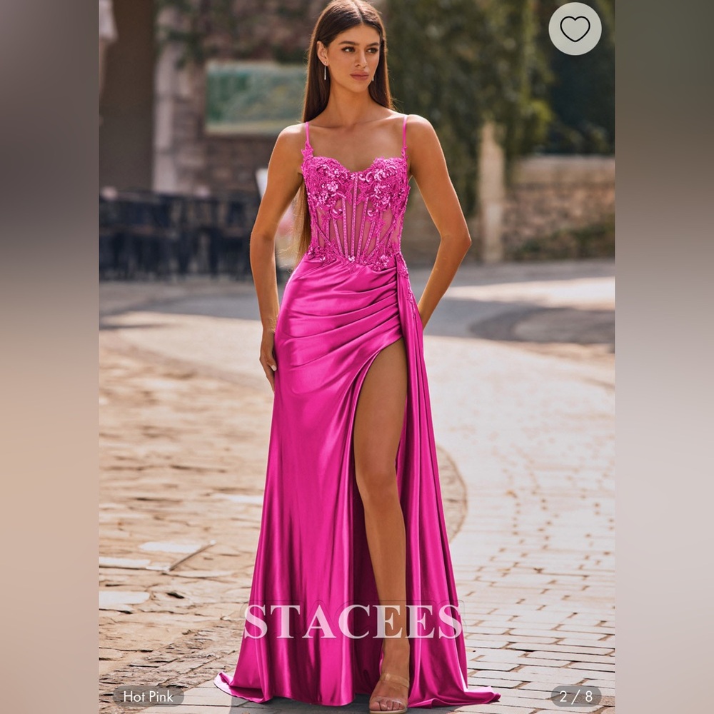 Hot Pink Maxi/Prom Dress